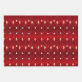 バレンタモダンンアーガイルパターンセットNo7 ラッピングペーパーシート (正面2)
