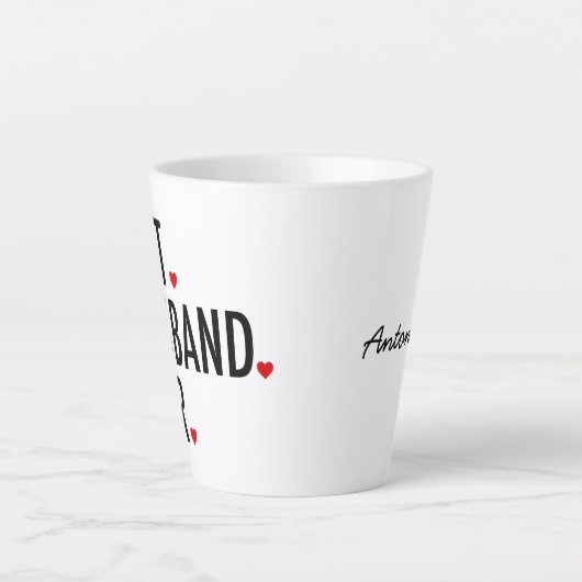 バレンタ最高のインデーの夫 カフェラテマグ (正面)