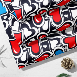 バレンタ熱狂するンハート |バレンタインの贈り物 ラッピングペーパー