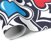 バレンタ熱狂するンハート |バレンタインの贈り物 ラッピングペーパー (ロールコーナー)