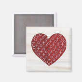 バレンタ素朴ン |ハグ&キスハート マグネット (正面/裏面)