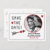 バレンタ結婚イ救の写真の素朴はがき 案内ポストカード (正面/裏面)