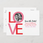 バレンタ結婚イ救ト写真ラブポストカード 案内ポストカード (正面/裏面)