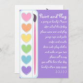 バレンタ絵を描インとブラシ 招待状 (正面/裏面)