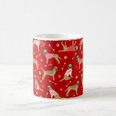 バレンタ縁どイテリアパタンコーヒーマグ コーヒーマグカップ (中央)