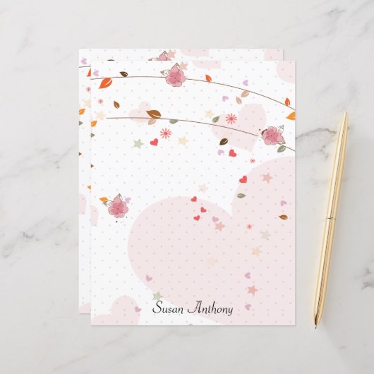 バレンタ葉ンハート花フィギュア紙 (正面/裏面インサイチュ)