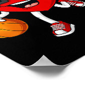 バレンチインズデイハートドリブルバスケットボーイズGir ポスター (角)