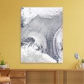 バレンツ海の上の珍しい雲の形成 キャンバスプリント (インサイチュ (リビング))