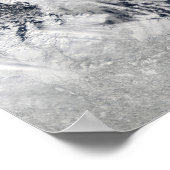 バレンツ海の上の珍しい雲の形成 ポスター (角)