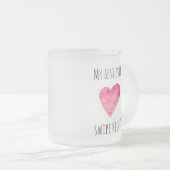 バレンティおもしろいンズデイスワイプ右デートすること フロストグラスマグカップ (正面右)