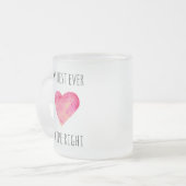 バレンティおもしろいンズデイスワイプ右デートすること フロストグラスマグカップ (正面左)