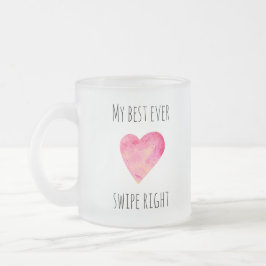 バレンティおもしろいンズデイスワイプ右デートすること フロストグラスマグカップ