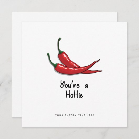 バレンティおもしろいンデイカード – あなたはAホティ辛い シーズンカード (正面/裏面)