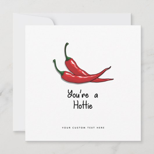 バレンティおもしろいンデイカード – あなたはAホティ辛い シーズンカード (正面)