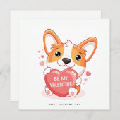 バレンティおもしろいンデイカード – Corgi Dog Card シーズンカード (正面/裏面)