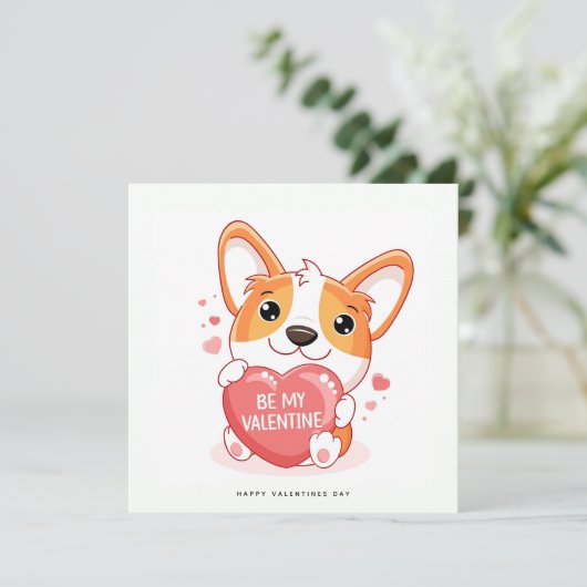 バレンティおもしろいンデイカード – Corgi Dog Card シーズンカード (スタンド正面)