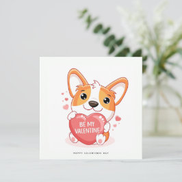 バレンティおもしろいンデイカード – Corgi Dog Card シーズンカード