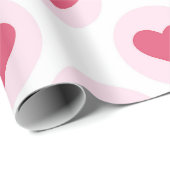 バレンティかわいらしンピンクハートパターン ラッピングペーパー (ロールコーナー)