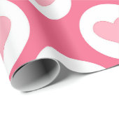 バレンティかわいらしンピンクハートパターン ラッピングペーパー (ロールコーナー)