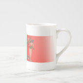 バレンティインズデイスイープハートロマンチックバラ花瓶 ボーンチャイナマグカップ (右)