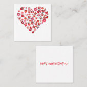 バレンティインズデイラブハートシェイプコーヒーデザイン スクエア名刺 (正面/裏面)