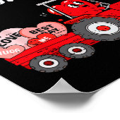 バレンティインデイハートイントラクターファームトおもしろいドラー ポスター (角)