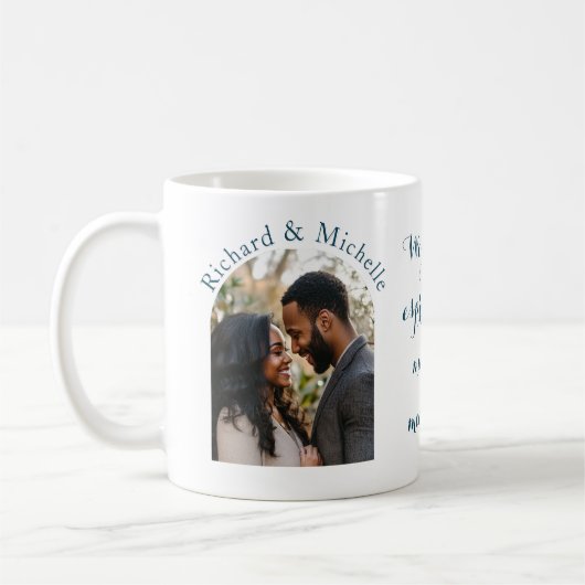 バレンティカスタムンの写真名と愛引用文 コーヒーマグカップ (左)