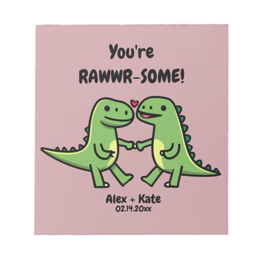 バレンティネス恐竜 ノートパッド (正面)