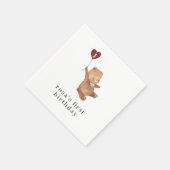 バレンティネス・ベア スタンダードカクテルナプキン (角)