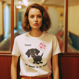 バレンティパーソナライズされたンダシュント犬の名前 Tシャツ