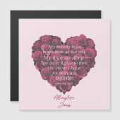 バレンティモダンンハートバラロマンチック引用文ピンク (正面/裏面)
