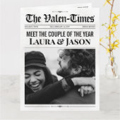 バレンティユニークンズデイカード、カップル新聞ギフト カード (黄色い花)