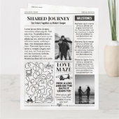 バレンティユニークンズデイカード、カップル新聞ギフト カード (裏面)