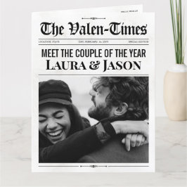 バレンティユニークンズデイカード、カップル新聞ギフト カード