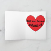 バレンティユーモアのあるンデイカード口ひげ猫 カード (内部)