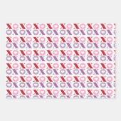 バレンティンの日のハートパターンラッピング紙シート ラッピングペーパーシート (正面)