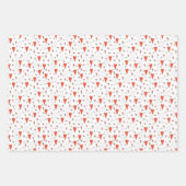 バレンティンアロエプラントスクルーメンストライプズハート ラッピングペーパーシート (正面3)