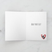 バレンティンカワイブルドッグフランスのイラストレーション シーズンカード (内部)