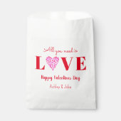 バレンティンガレンティンズレッドラブハートかわいい フェイバーバッグ (正面)