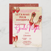 バレンティンガールズナイトパーティー 招待状 (正面/裏面)