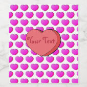 バレンティンキャンディハートスケッチ ワインラベル (シングルラベル)