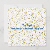 バレンティンキューピッドブルー金ゴールドスパークルロマンチックかわいい (裏面)