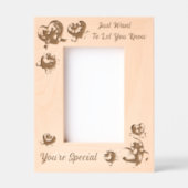 バレンティンギフト特別メッセージ木製写真 レーザー彫刻フレーム (正面)