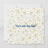 バレンティンズデイキューピッドブルー金ゴールドシェンロマンチックかわいい (裏面)