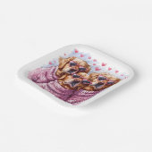 バレンティンズデイゴールデンレトリエバードッグス ペーパープレート (傾斜あり)