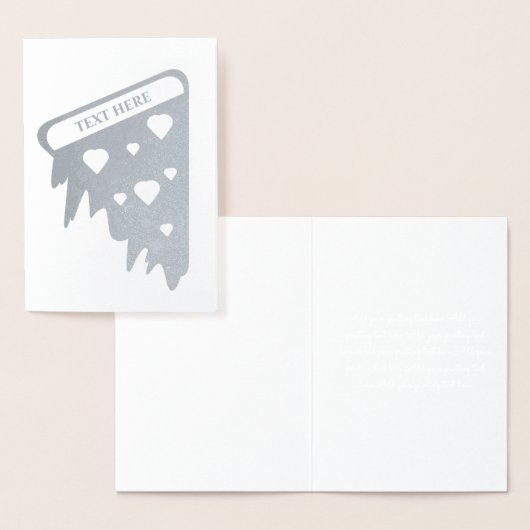 バレンティンズデイシルバーグレーピザ 箔カード (ディスプレー)