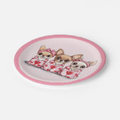 バレンティンズデイチワフアドッグス ペーパープレート (アングル)