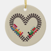 バレンティンズデイトレインハート セラミックオーナメント (正面)