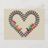 バレンティンズデイトレインハート ポストカード (正面)