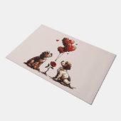 バレンティンズデイビーグルドッグス ドアマット (アングル)